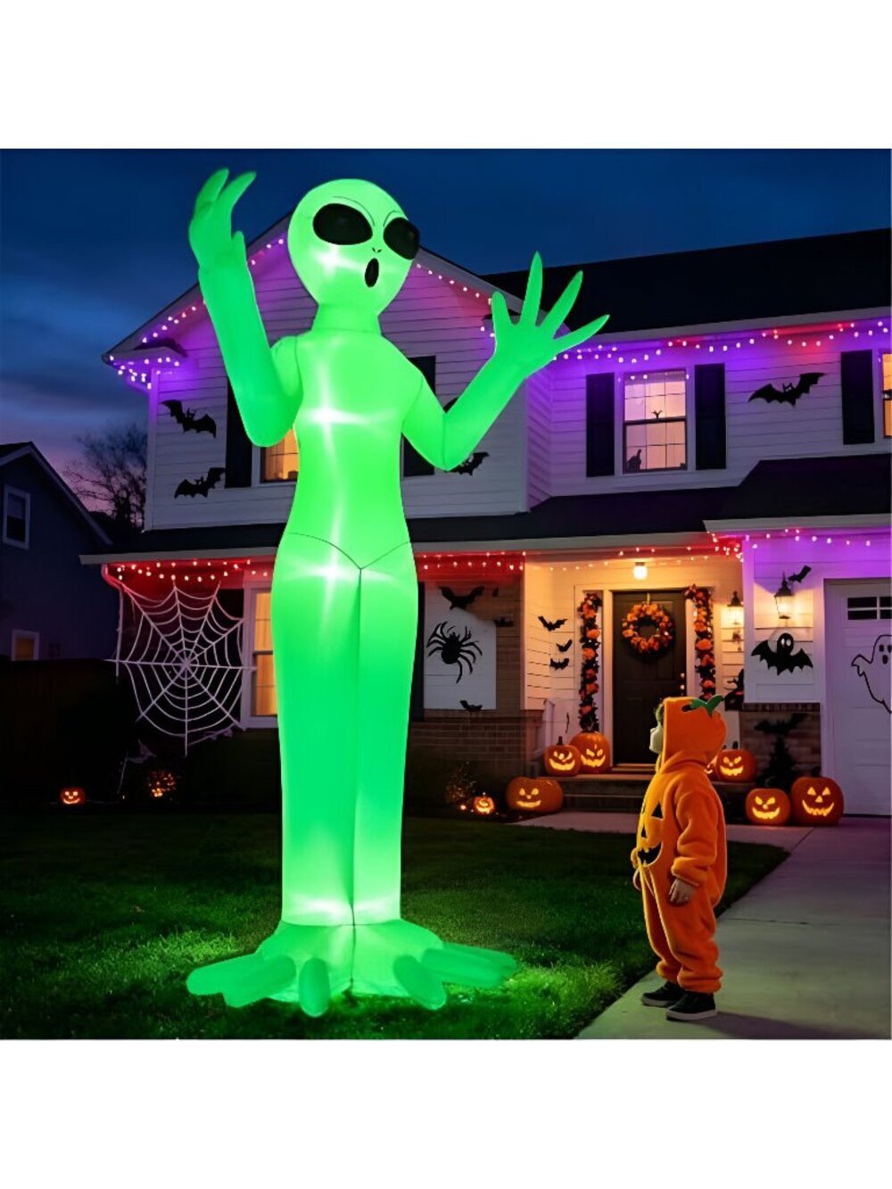 10FT Giant Halloween Inflatables Alien Outdoor Decoration